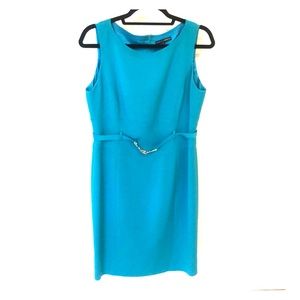 Aqua shift dress